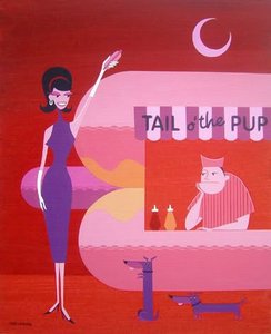 San Vicente Dog Walk ( Nigth) — Josh Agle (shag)