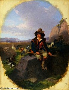 A Goatherd On The Romas Campagna — Penry Williams