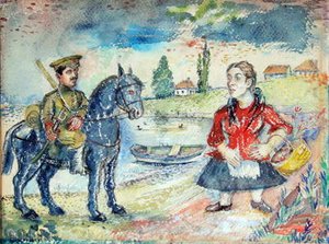 Soldier On Horseback — David Davidovich Burliuk