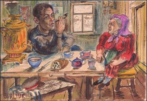 Tea Time — David Davidovich Burliuk