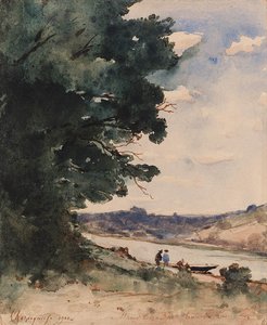 On The Riverbank — Henri-joseph Harpignies