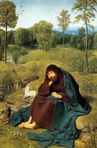 Geertgen Tot Sint Jans 42 X 28 Cm Gemäldegalerie, Berlin Tempera Or Oil On Wooden Panel Northern Renaissance Lamb Of God Detailed Realism, Meticulous Attention To Natural Elements John The Baptist In Solitude And Contemplation John The Baptist In — Geertgen Tot Sint Jans