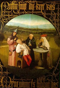 Die Steinoperation / Die Extraktion Der Steinsinnigkeit / Die Heilung Der Torheit — Hieronymus Bosch
