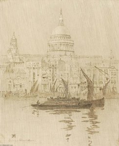 Untitled (transfer Drawing For Misty Day, Paul's Wharf, London) — Džordž Elbert Ber