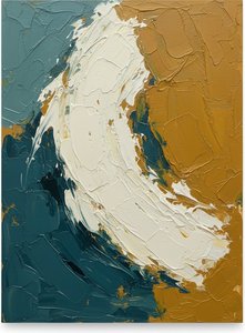 Ethereal Currents In Ochre And Slate: A Monumental Study Of Spontaneous Motion — Laurent Fabre, Neo-abstract Art (modern Abstract Compositions)