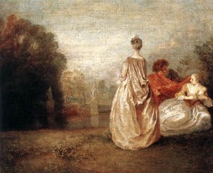 Los Dos Conocidos — Jean-antoine Watteau