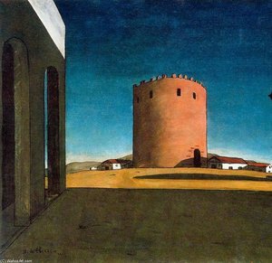 Die Roten Turm — Giorgio De Chirico