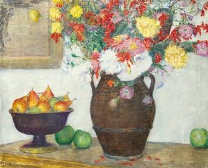 Still Life With Flowers And Pears — Kunffy Lajos