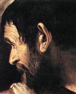 Supper At Emmaus (detail) (13) — Caravaggio, Baroque