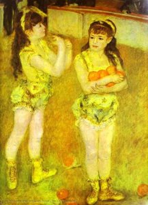 Zwei Kleine Zirkusmädchen — Pierre-auguste Renoir, Impressionist Painting