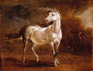 A Cossack Horse In A Landscape — James Ward, Romanticism