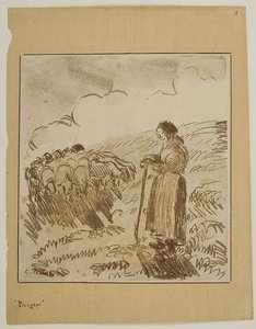 Shepherd — Camille Pissarro