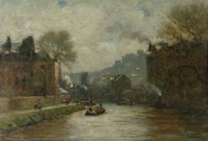 Silver Light, City Smoke, a View of the River Avon at Bradford on Avon