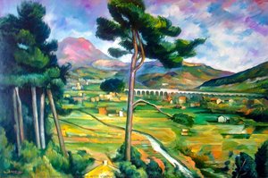Landscape With Viaduct: Montagne Sainte-victoire — Paul Cézanne