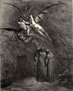 The Inferno, Canto 9, line 46. “Mark thou each dire Erinnys.