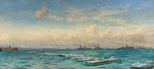 The German High Sea Fleet Caged In Scapa Flow — William Lionel Wyllie