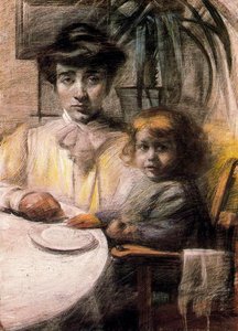 Mother And Child — Umberto Boccioni, Futurism