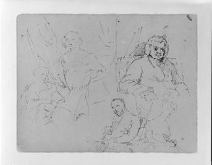 Four Portrait Sketches — Thomas Sully