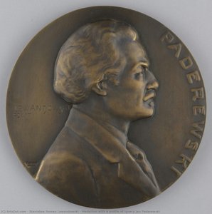 Medallion With A Profile Of Ignacy Jan Paderewski — Stanisław Lewandowski, Classical Portraiture