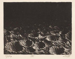 Crater Field Near Dontrien Lit Up By Flares — Otto Dix, Expressionism