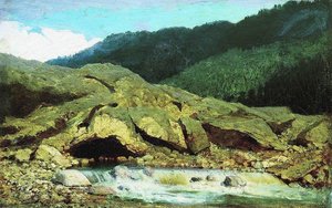 Landscape With A Rock And Stream — Fyodor Alexandrovich Vasilyev