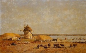 View From The Camaret Heights — Eugène Louis Boudin, Impressionism