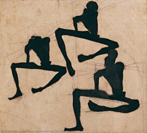 Composition With Three Male Nudes — Egon Schiele, Expressionism