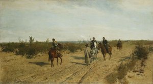 Insurgent Patrol (insurgent Picket) — Maksymilian Gierymski, Munich School Realism