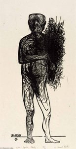 Man with Spring Plants