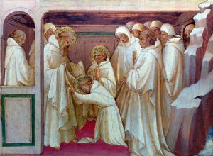 Saint Benedict Admitting Saints Into The Order — Lorenzo Monaco