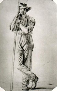 Study Of A Woodboatman 1 — George Caleb Bingham