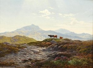Cattle In A Highland Landscape — Arthur Gilbert