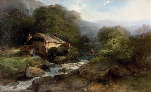 Welsh Landscape with a Watermill