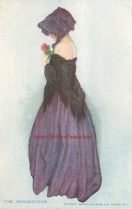 A Girl Holding A Rose — Raphael Kirchner