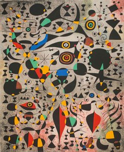 Frau Umgeben Vom Flug Eines Vogels — Joan Miró