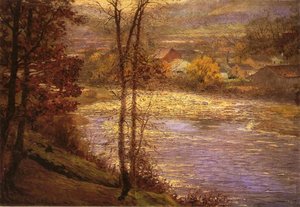 Morning On The Whitewater — John Ottis Adams, Impressionism