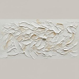 Ethereal Rhythms In White: A Sculptural Study Of Serene Impasto Textures — David Moreau