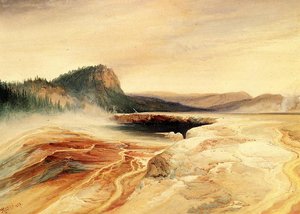 Giant Blue Spring, Yellowstone — Thomas Moran, Hudson River School