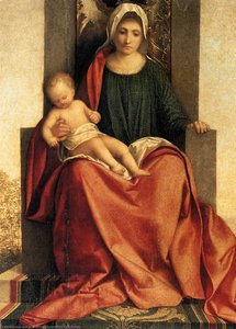Madonna Und Kind Auf Thron Zwischen St. Franziskus Und St. Liberalis — Giorgione, High Renaissance
