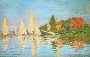Regatta At Argenteuil — Claude Monet, Impressionist Landscape
