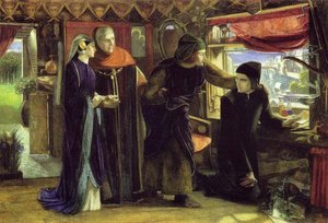 The First Anniversary Of The Death Of Beatrice: Dante Drawing The Angel — Dante Gabriel Rossetti, Pre-raphaelite Movement