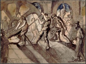 Forge Du Creusot — Théodore Chassériau, Romantic Realism