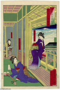 The Isebara Restaurant At Shibaguchi — Tsukioka Yoshitoshi