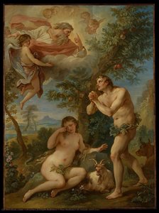 The Rebuke Of Adam And Eve — Charles-joseph Natoire, Baroque