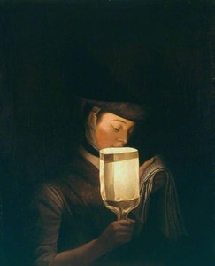 A Girl Singing Ballads By A Paper Lanthorn