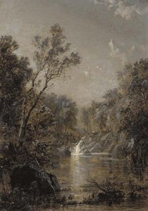 The Waterfall — Jasper Francis Cropsey