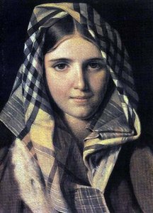 Checkered Shawl — Alexei Venetsianov
