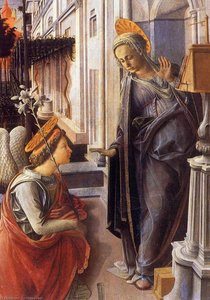 Annunciation (detail) (16) — Filippo Di Tommaso Lippi, Renaissance