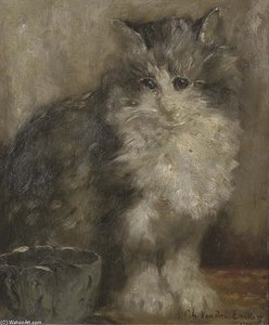 The Contented Cat — Charles Van Den Eycken