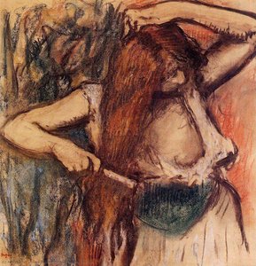 Woman Combing Her Hair — Edgar Degas, Impressionism